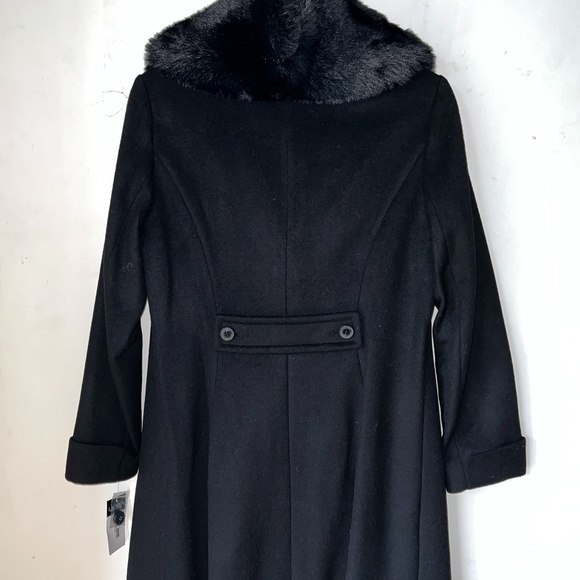 Faux Fur Shawl Collar Wool Blend Coat (NWT | Women's Size 12) - Picture 3 of 6